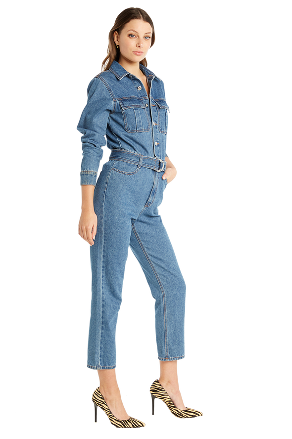 Denim Jumpsuit by Bardot