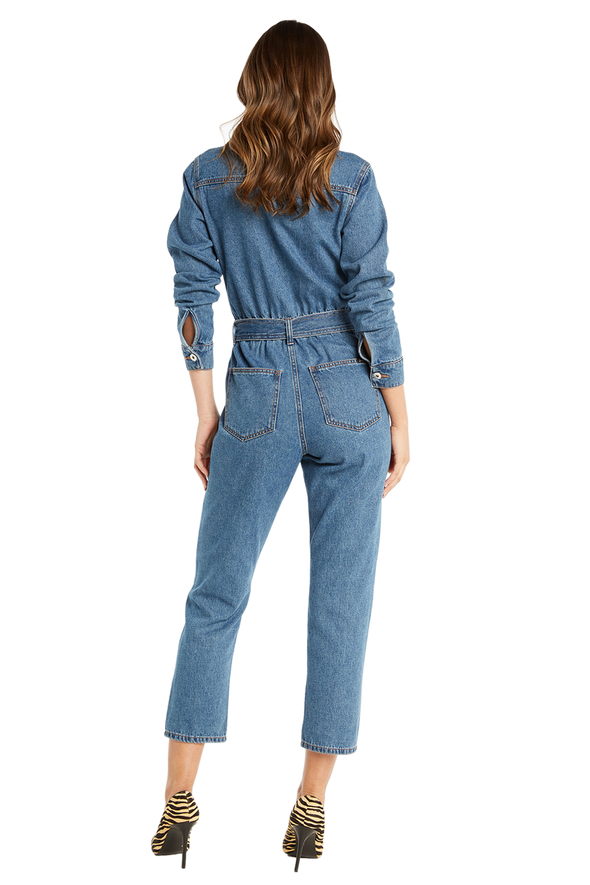 Denim Jumpsuit by Bardot