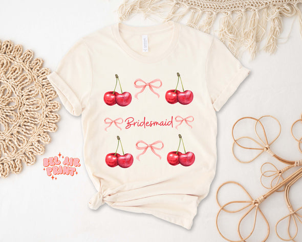 Bridesmaid Bows and Cherries Tee