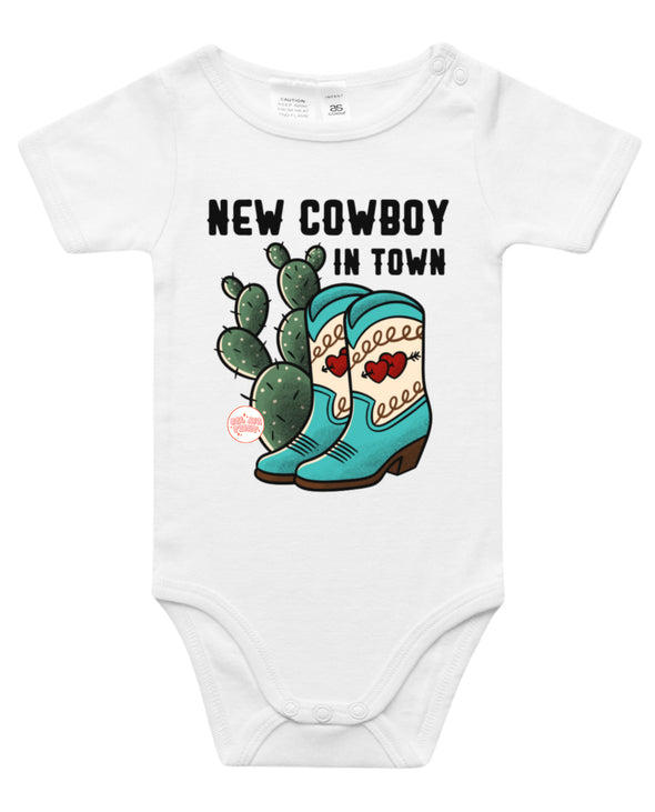 New Cowboy In Town Baby Bodysuit