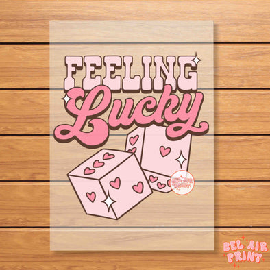 Feeling Lucky Dice Heat Transfer