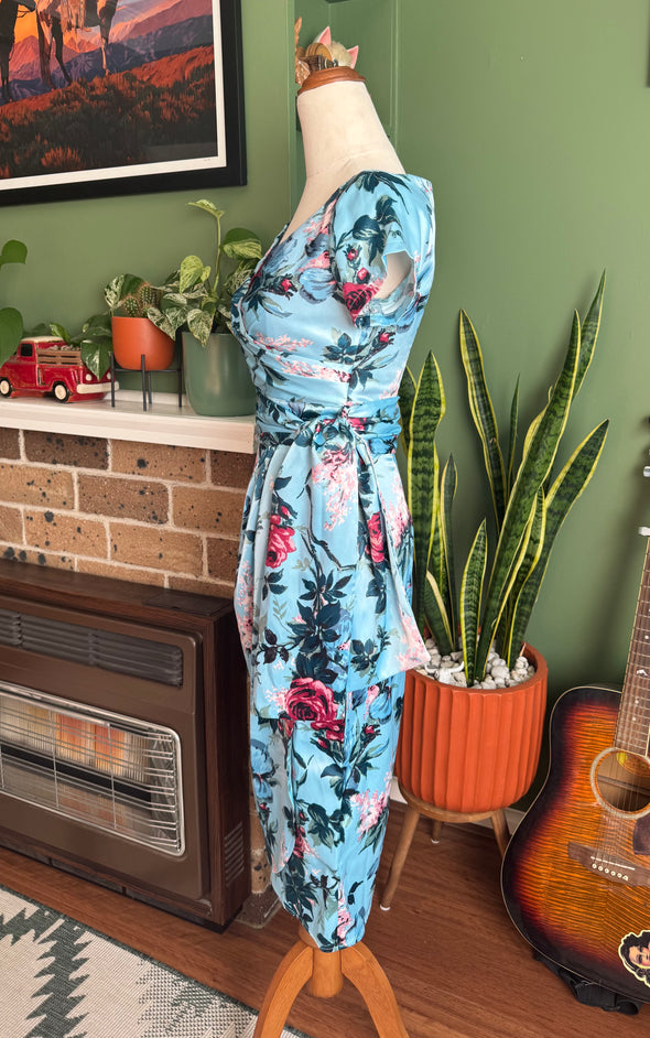 Pinup Couture Ava Blue Floral Dress Size XS