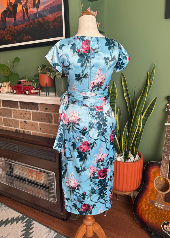 Pinup Couture Ava Blue Floral Dress Size XS