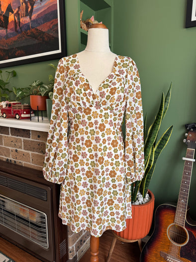 1960s Style Floral Dress Size 10