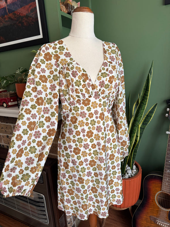 1960s Style Floral Dress Size 10