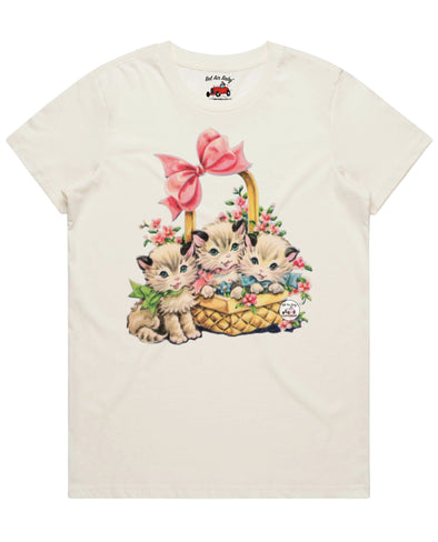 Vintage Kittens in Basket Tee