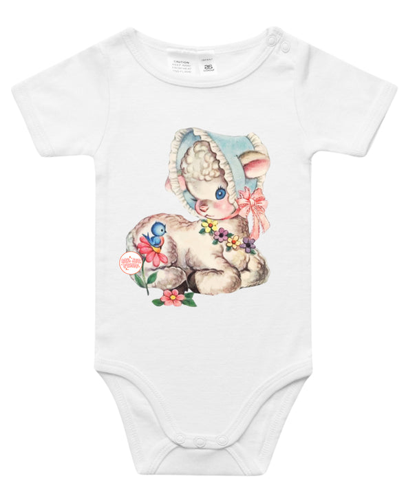 Vintage Lamb Baby Bodysuit