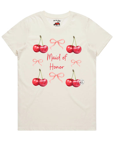 Maid of Honor Bows and Cherries Tee