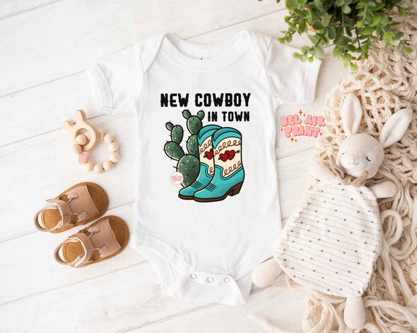 New Cowboy In Town Baby Bodysuit