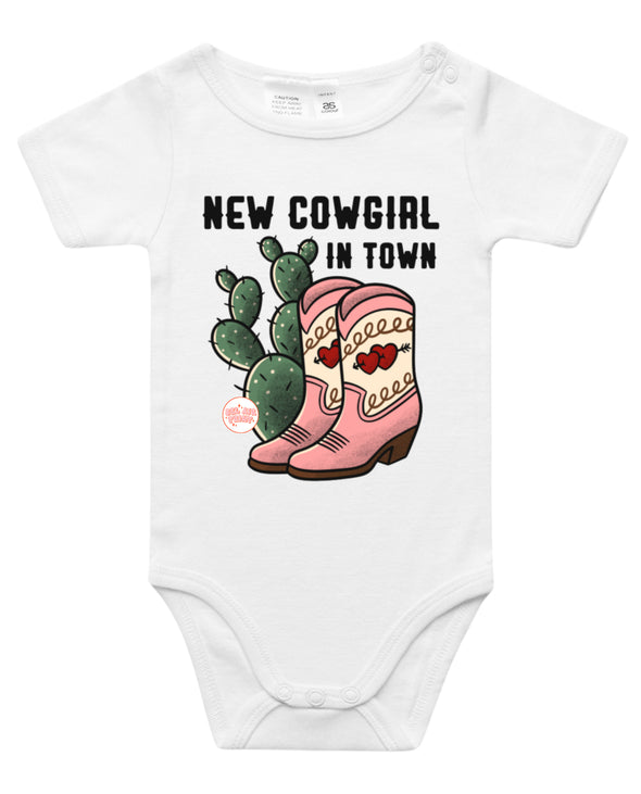 New Cowgirl In Town Baby Bodysuit