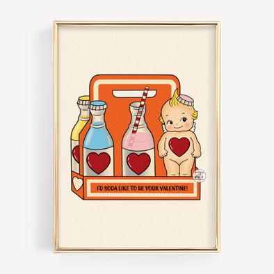 Soda Valentines Print