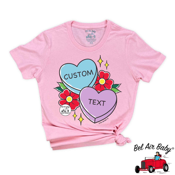 Custom Conversation Hearts Tee