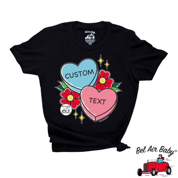 Custom Conversation Hearts Tee