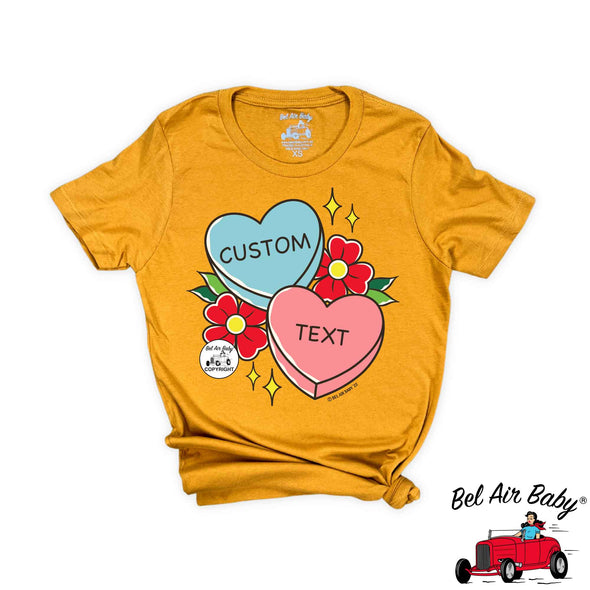 Custom Conversation Hearts Tee