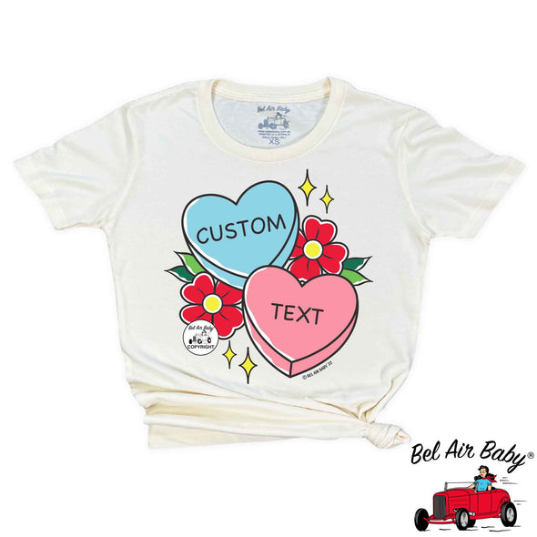 Custom Conversation Hearts Tee